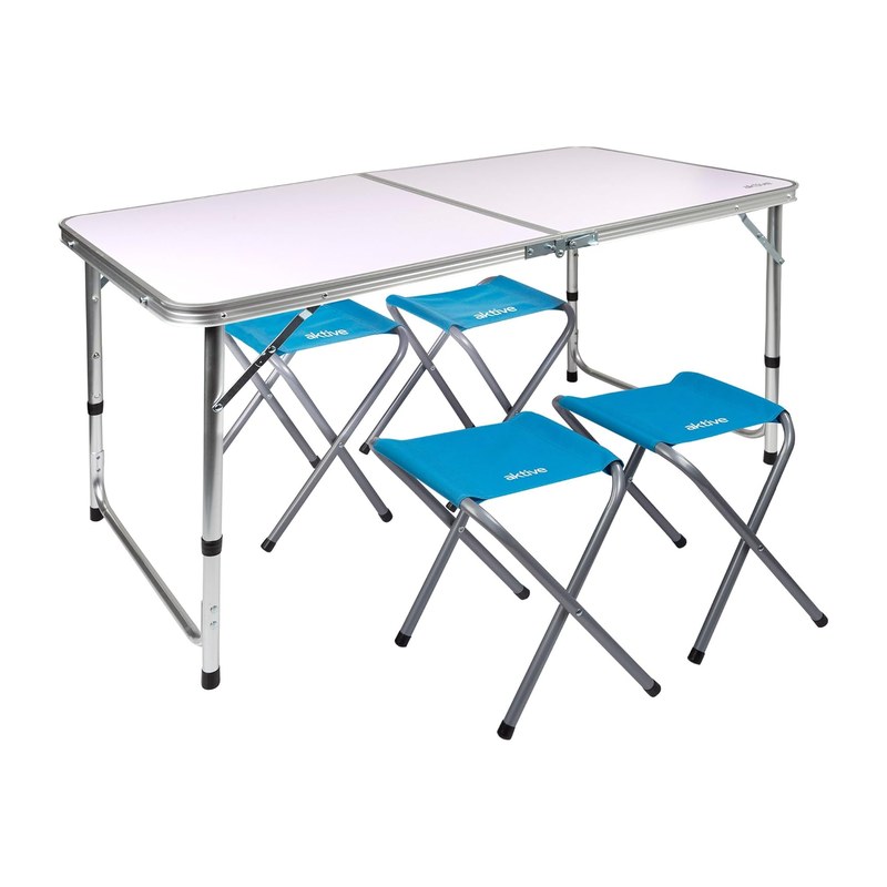 Aktive Mesa Plegable Regulable con Taburetes